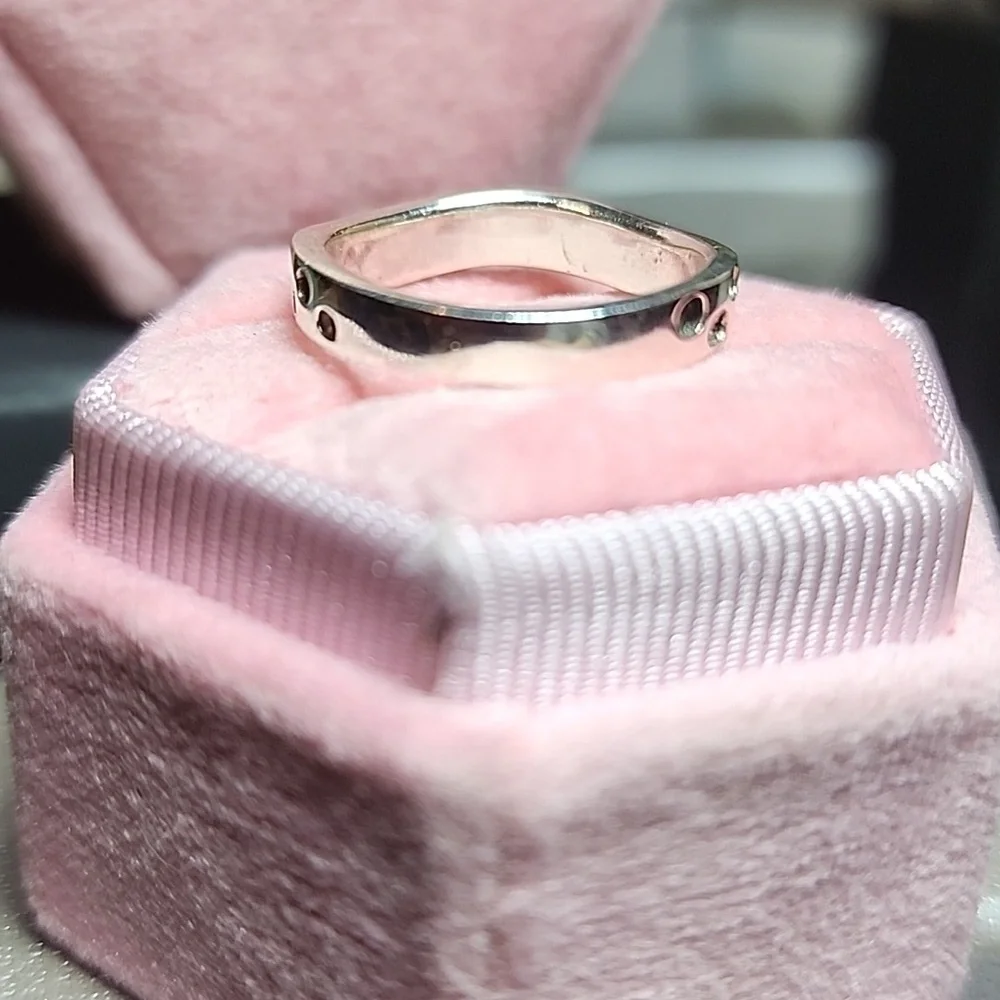 New Minimalist Sterling Silver Stackable Wave Ring